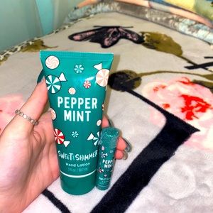 Peppermint hand lotion and chapstick